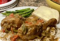 Smothered Baked Chicken Legs with Creamy Onion Gravy