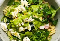 Pasta Salad with Jalapeño-Basil Vinaigrette Recipe