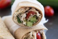 Mediterranean Chicken Wrap Recipe with Tzatziki and Feta