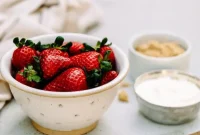 Glazed Strawberries with Sour Cream and Brown Sugar (Gluten-Free)