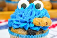 Cookie Monster Cupcakes: Fun Blue Cookie Dough Cupcake Recipe