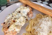 Lemon Ricotta-Stuffed Salmon with Herbed Citrus Sauce