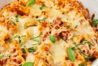 Creamy Ricotta Baked Pasta with Golden Cheese Crust