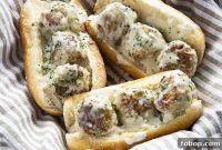 Chicken Alfredo Meatball Subs Recipe — Creamy Italian Sandwich