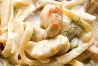 Creamy Dill Chicken Pasta with Garlic and Lemon Zest