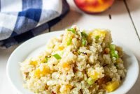 Peach, Quinoa & Brown Rice Salad with Citrus Vinaigrette