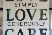 Thrifted Painting to Personalized Word Art DIY Guide