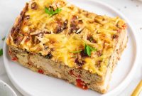 Vegan Breakfast Casserole with Tofu and Roasted Veggies
