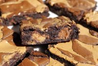 Reese’s Peanut Butter Swirl Brownies Made from Brownie Mix