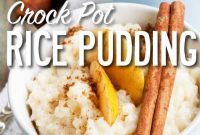 Creamy Slow Cooker Rice Pudding Recipe