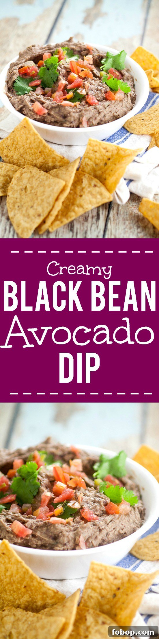 Creamy Black Bean Avocado Dip large