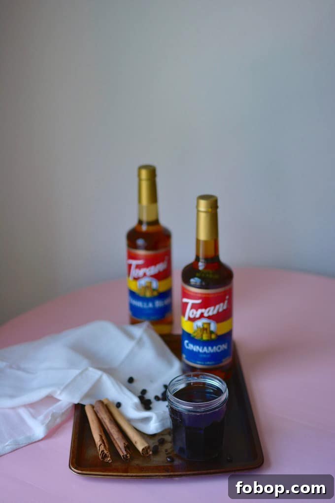 Cinnamon stick and coffee