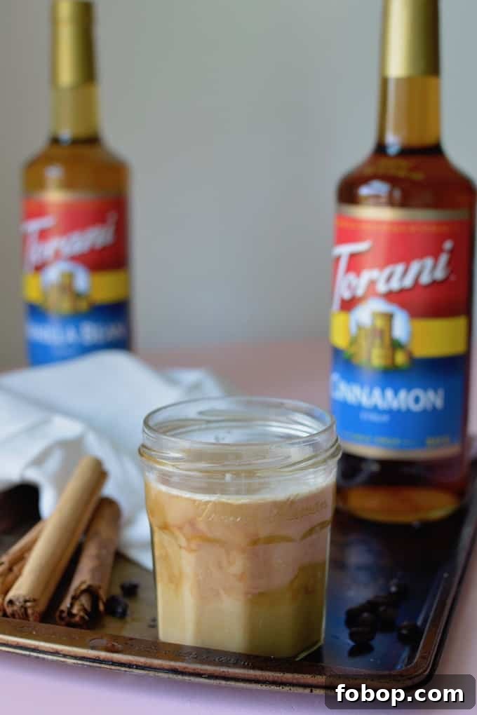 Cinnamon-Vanilla Mexican Coffee closeup