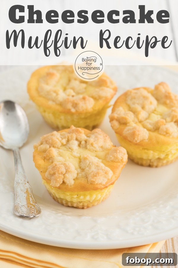 Cheesecake Muffins: Tangerine, Crumble & Chocolate Variations 7 Delicious cheesecake muffins with tangerines, crumbles or chocolate. The easy cheesecake muffins are crispy, creamy and soo delicious!