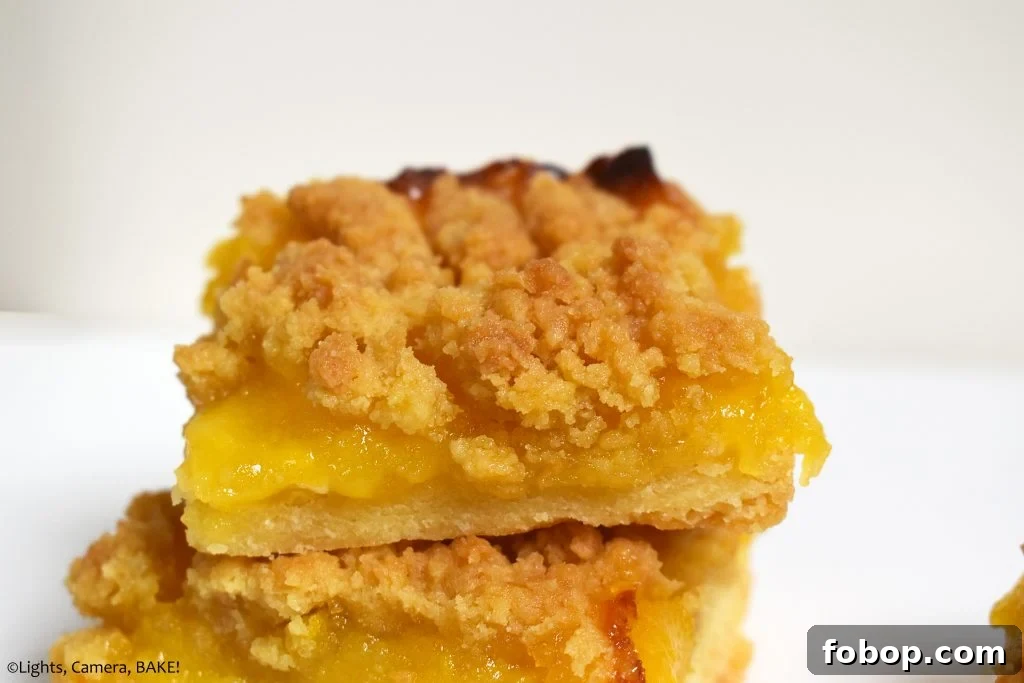 Lemon Curd Shortbread Crumble Bars 8 Two slices of lemon curd crumble.