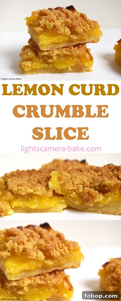 Lemon Curd Shortbread Crumble Bars 10 Long pinterest image with three images and a title.