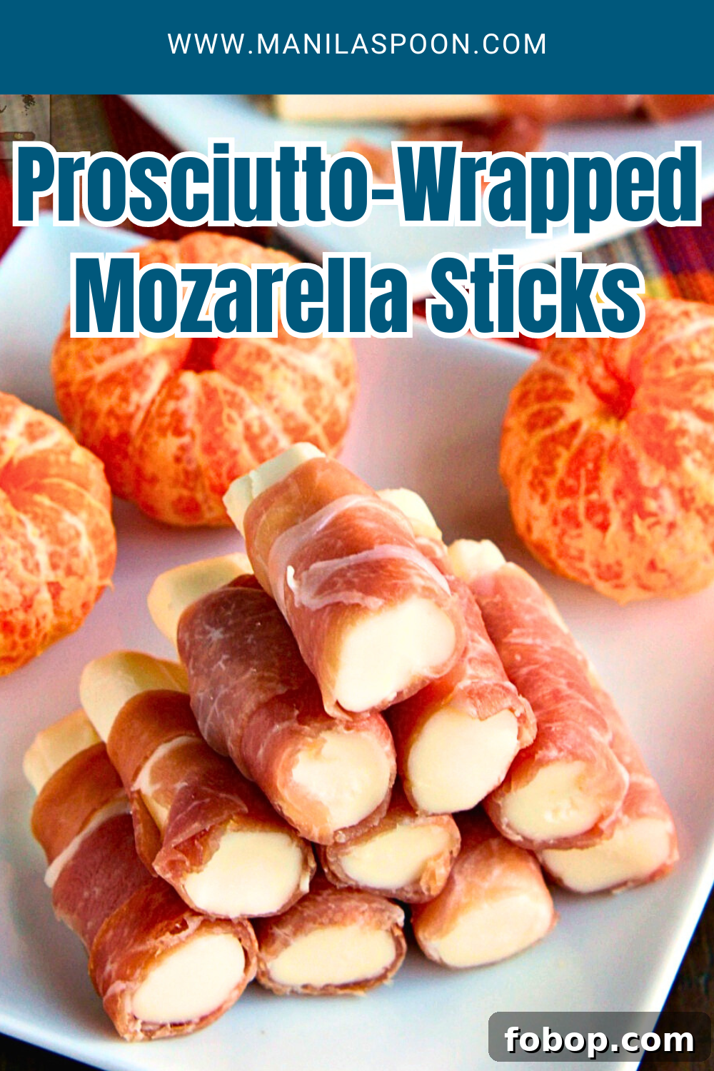 Prosciutto-Wrapped Mozzarella Sticks: Crispy, Melty Appetizer 2 Prosciutto-wrapped mozzarella sticks