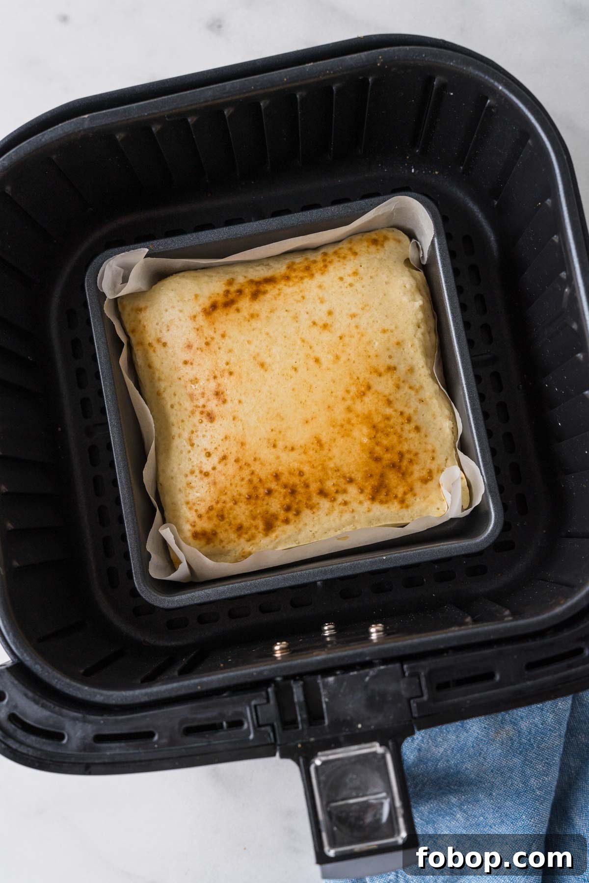 making pancake in the air fryer.