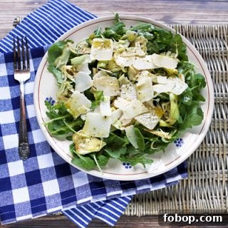 Raw Artichoke, Arugula, & Shaved Parmesan Cheese Salad