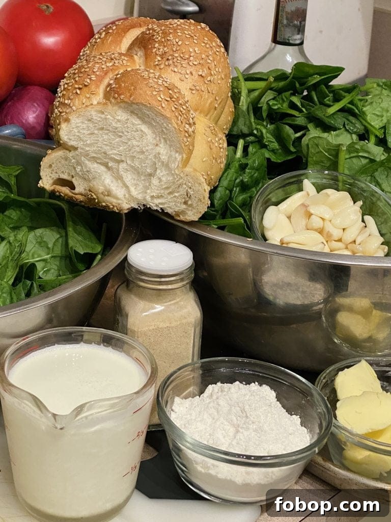 Creamed Spinach Ingredients