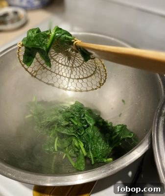 Creamed Spinach Blanched Spinach