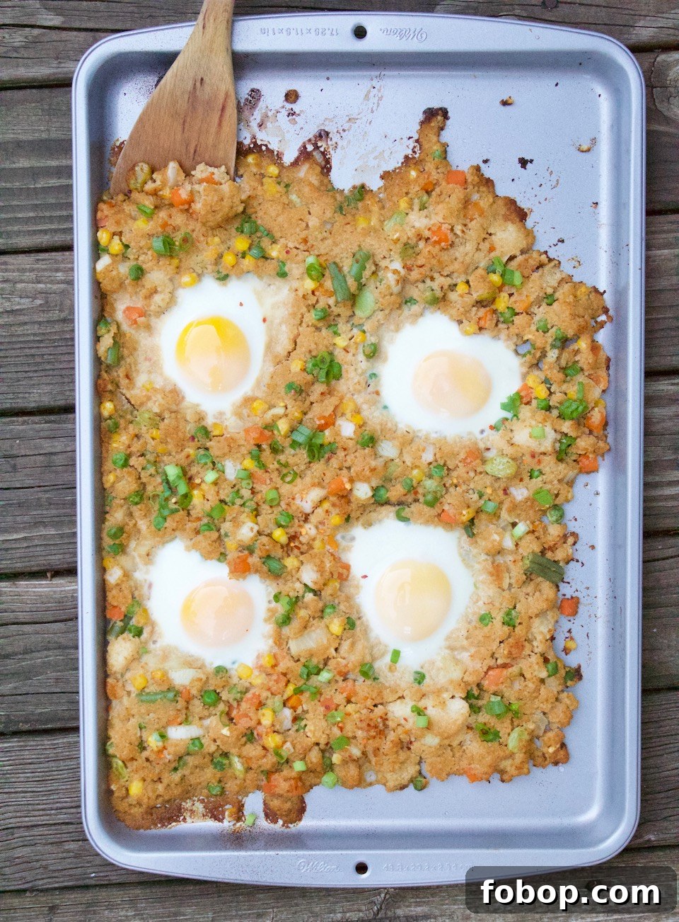 Sheet Pan Cauliflower Fried Rice Recipe for Quick Weeknight Meals 5 A low-carb and gluten free cauliflower fried rice recipe that's thrown on a sheet pan and baked in the oven. Only 7 ingredients, and made in under 20 minutes! | @sinfulnutrition | #thereciperedux