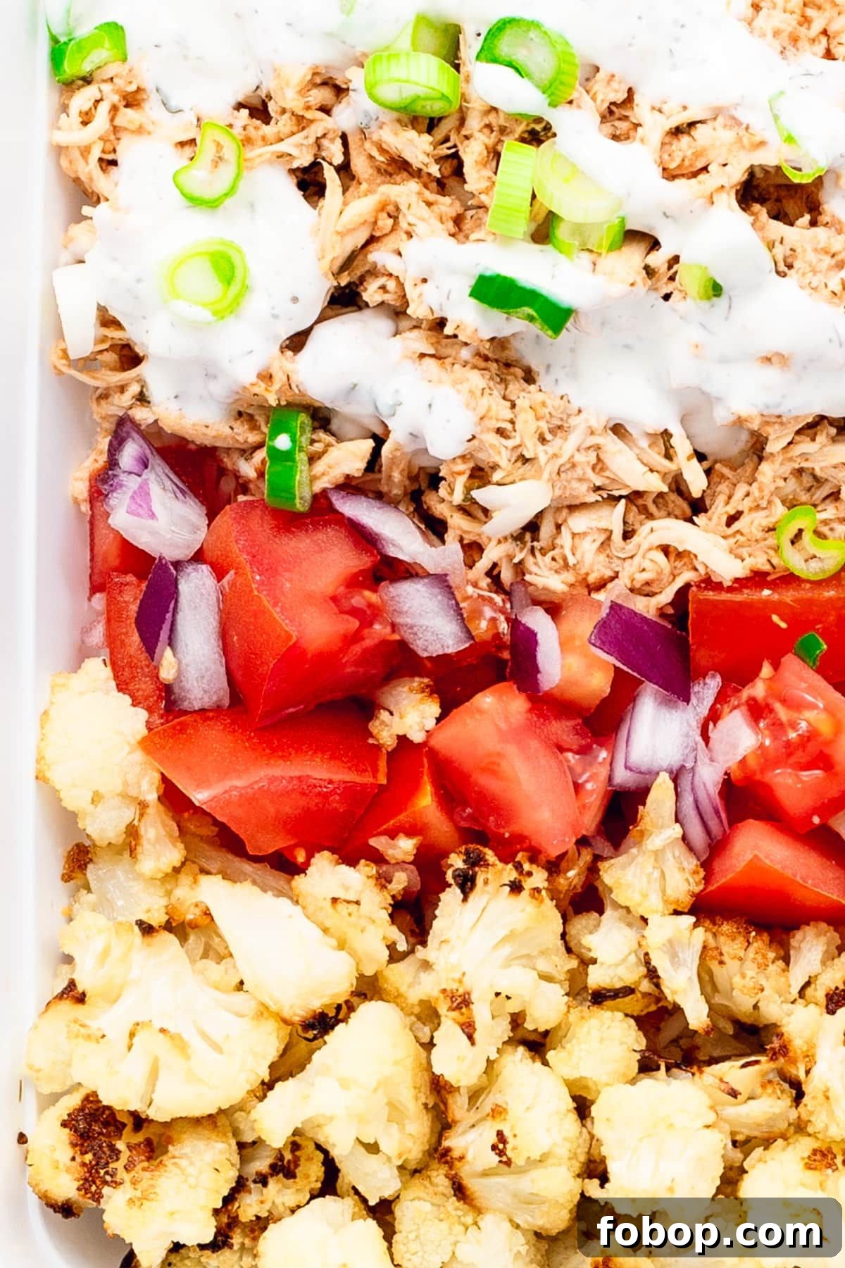 Shredded Buffalo Chicken Meal Prep Bowls