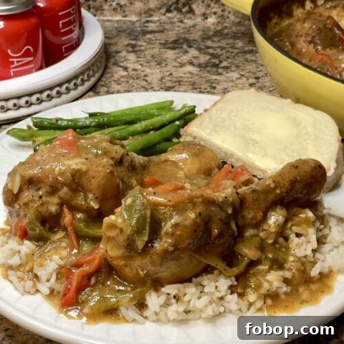 Smothered Baked Chicken Legs with Creamy Onion Gravy 10 Smothered Baked Chicken Legs