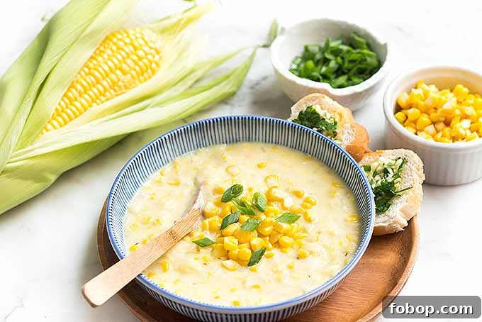 Summer Corn Chowder with Garlic Herb Bread: Creamy Seasonal Recipe 10 Corn chowder is a complete meal when paired with our fast and easy garlic bread!