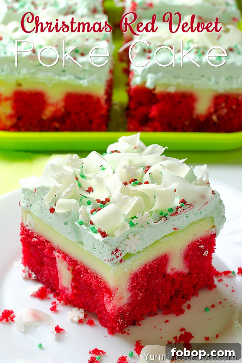 Christmas Red Velvet Poke Cake