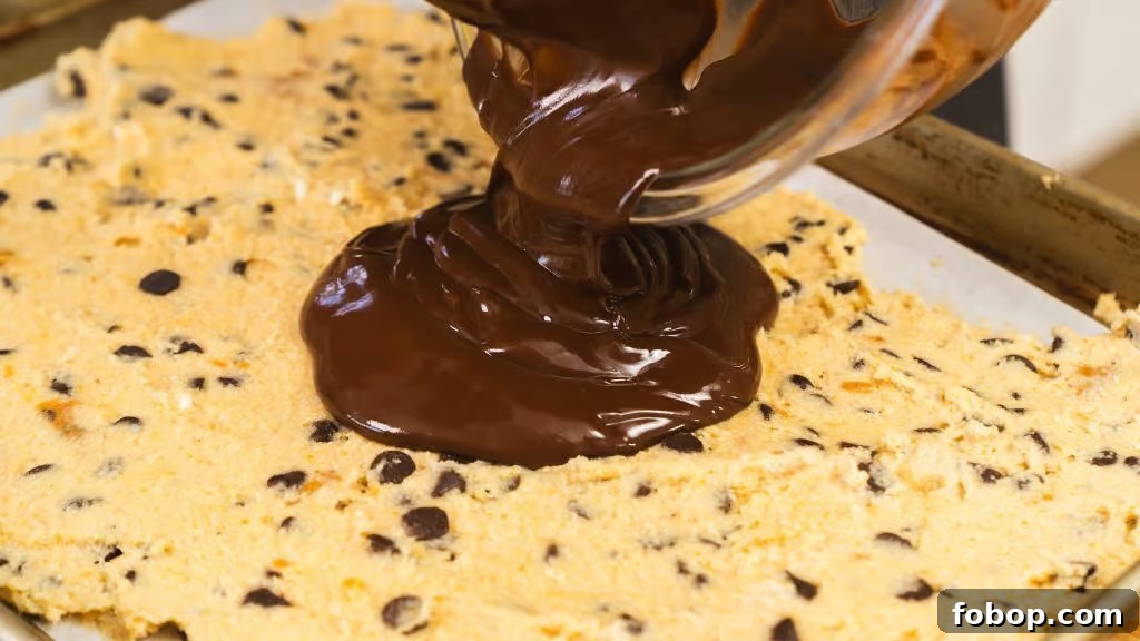 Spreading cookie dough on sheet