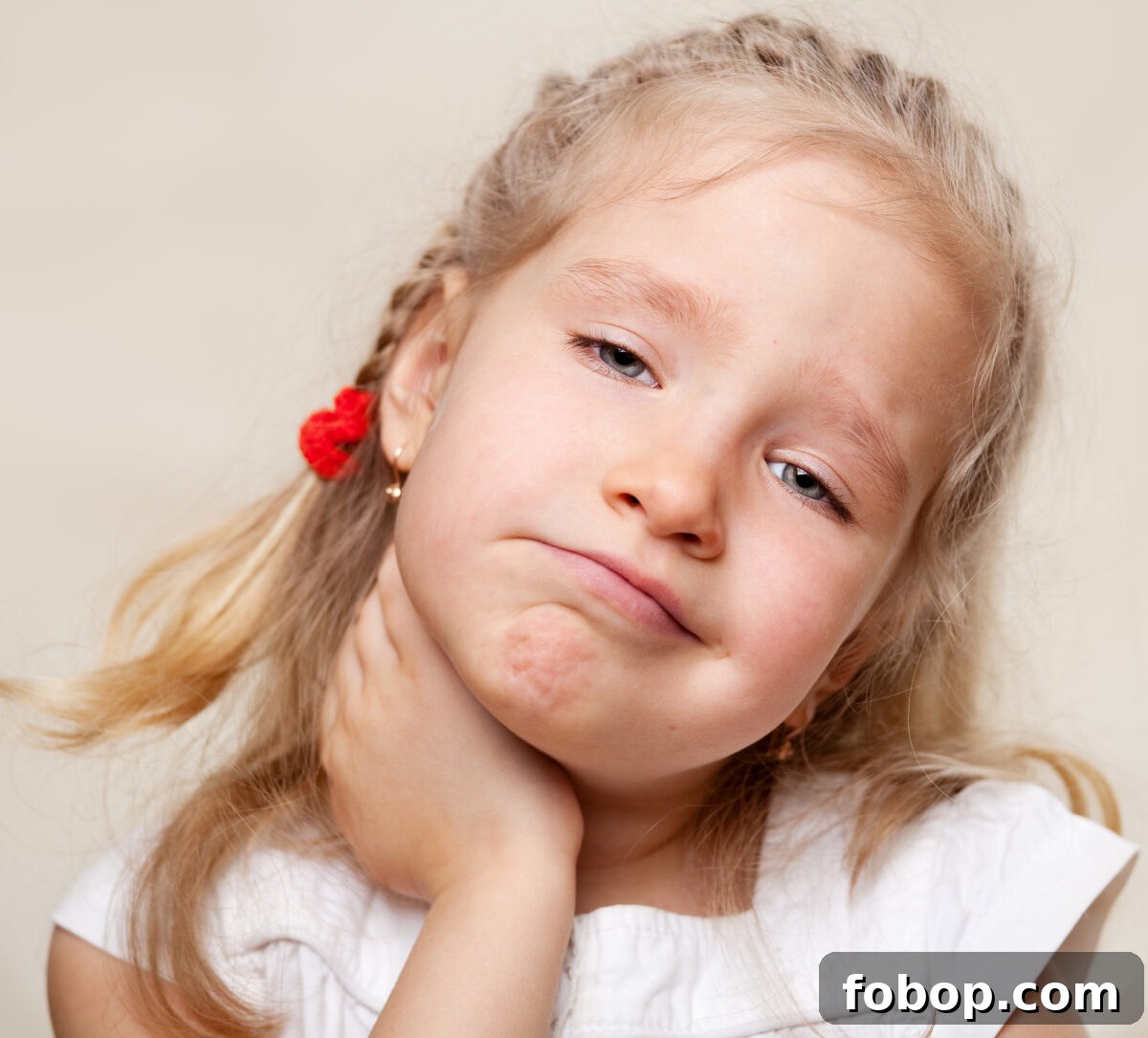 Soothe a Sore Throat with Marshmallows: Gentle Home Remedies 2 sick girl holding throat