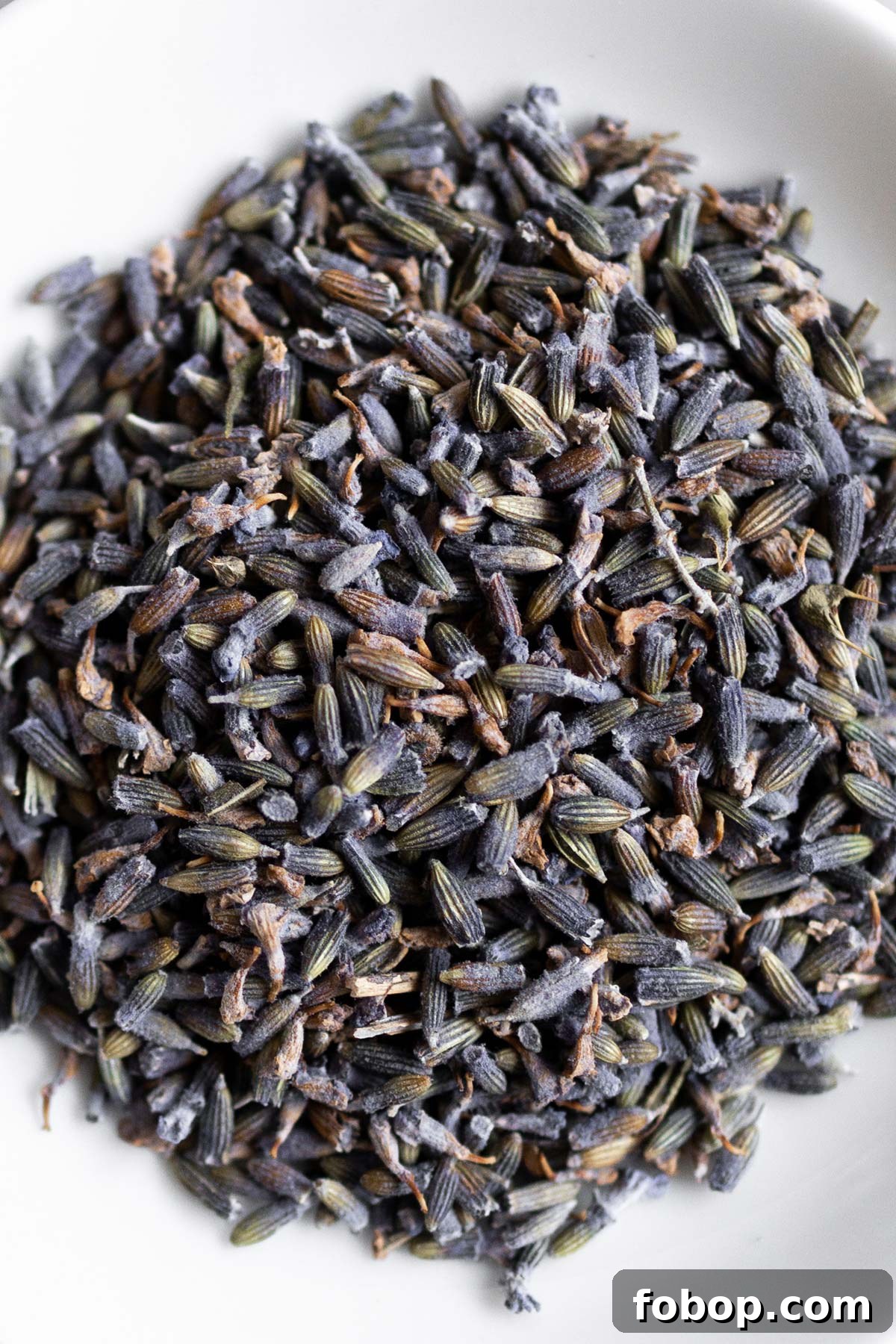 Loose lavender buds.