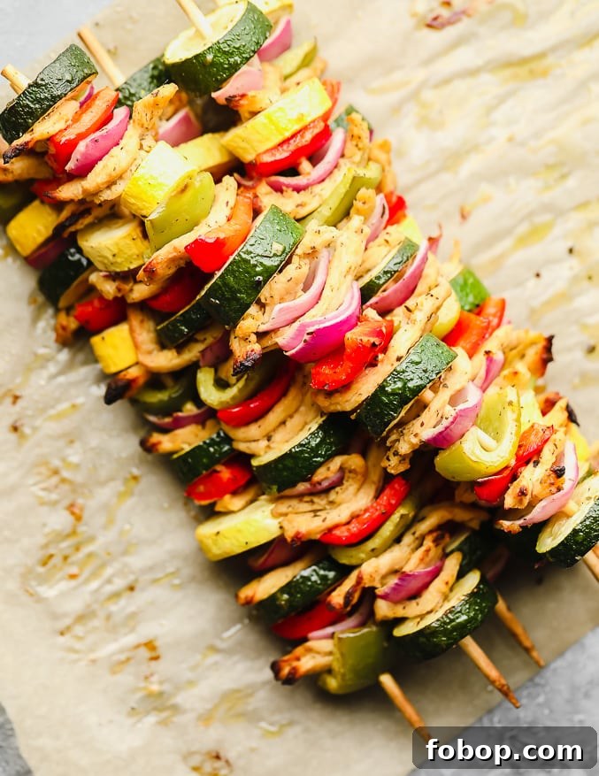 Grilled Vegan Kebab Recipes for Flavorful Plant-Based Meals 6 cooked vegetable kebabs piled on top of each other