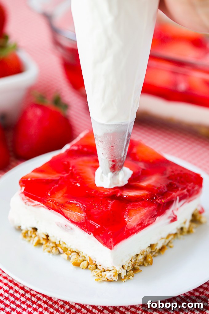 Strawberry Pretzel Salad Recipe: Sweet and Crunchy Dessert Salad 3 strawberry jello pretzel dessert