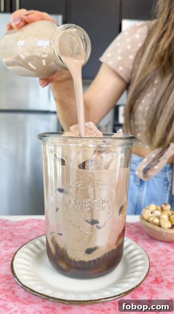 Homemade dairy-free chocolate milk