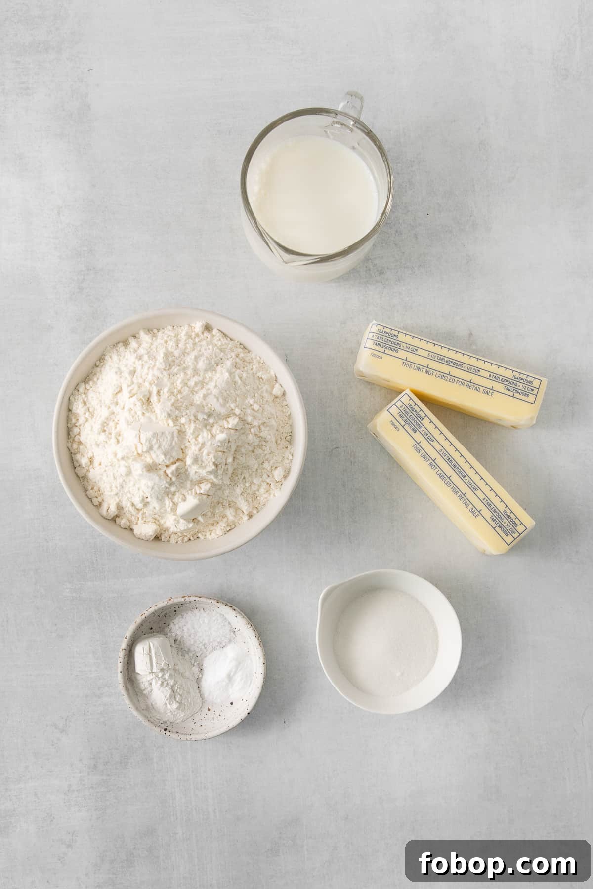 How to Make a Copycat Bacon Egg and Cheese Sandwich Recipe 3 the ingredients for a buttermilk biscuit.
