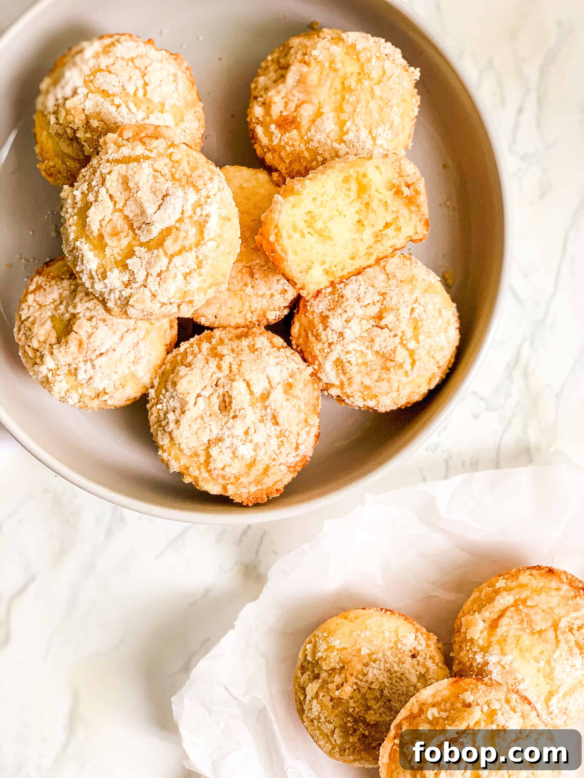 Greek Yogurt Lemon Crumb Muffins with Lighter Crumb Topping 2 Bowl of Healthier Lemon Crumb Muffins