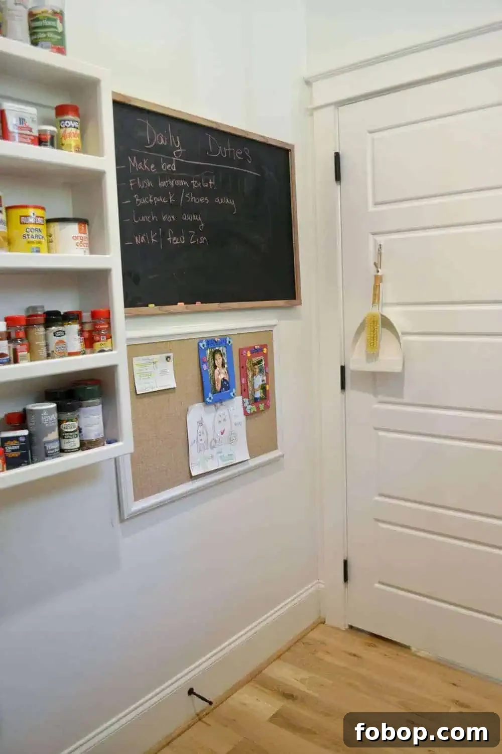 How to Begin Organizing Your Home: A Simple Room-by-Room Plan 11 chalkboard and bulletin board in walk in a organized walk in pantry