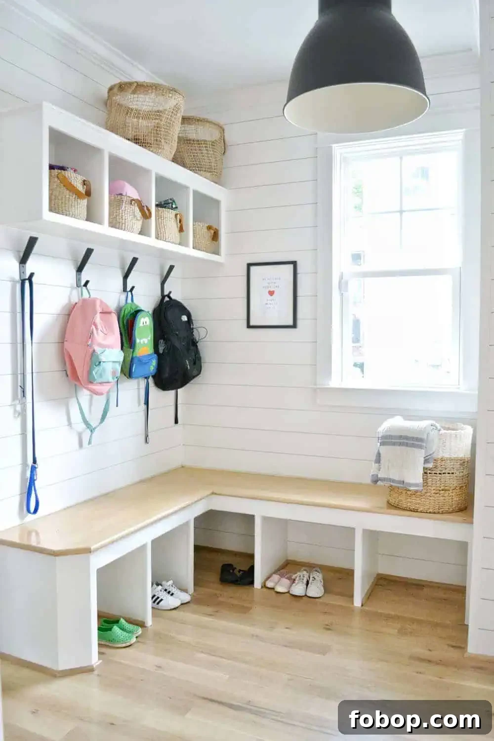 How to Begin Organizing Your Home: A Simple Room-by-Room Plan 4 A Mudroom organized and functional for back to school - organize your home