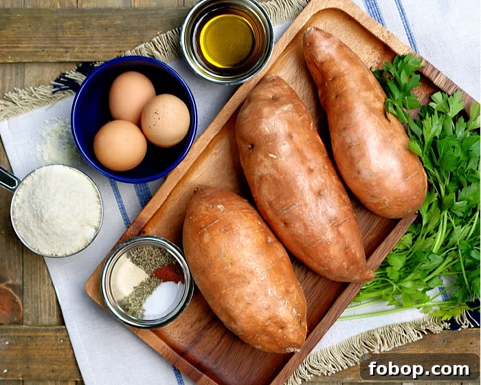 Garlic Parmesan Roasted Sweet Potato Wedges 3 Sweet Potato Wedges Ingredients
