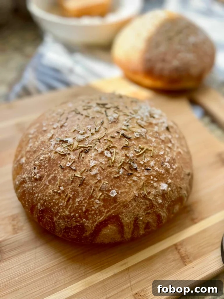Soft Rosemary Sourdough Loaf: Tender Crust and Aromatic Herb Flavor 2 Soft rosemary sourdough loaf