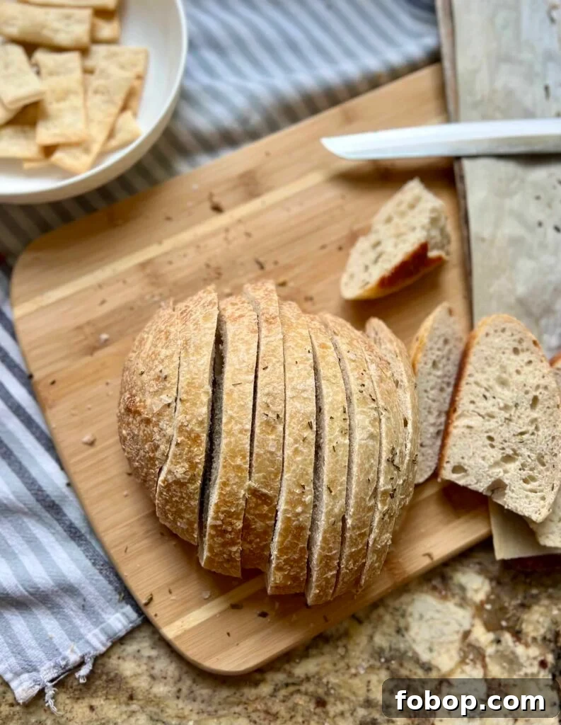 Soft Rosemary Sourdough Loaf: Tender Crust and Aromatic Herb Flavor 14 Closeup rosemary bread