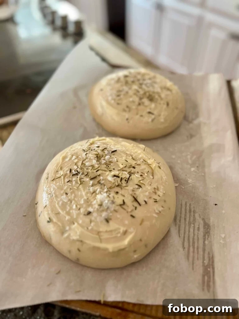 Soft Rosemary Sourdough Loaf: Tender Crust and Aromatic Herb Flavor 4 Dough with rosemary