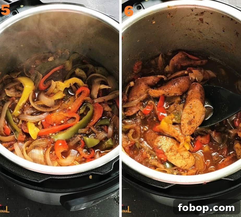 Instant Pot Sausage with Peppers and Onion Dinner 9 pressure cooking sausage and peppers in instant pot