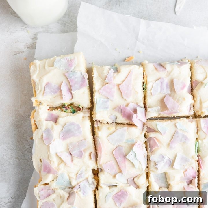 overhead sliced cookie bars
