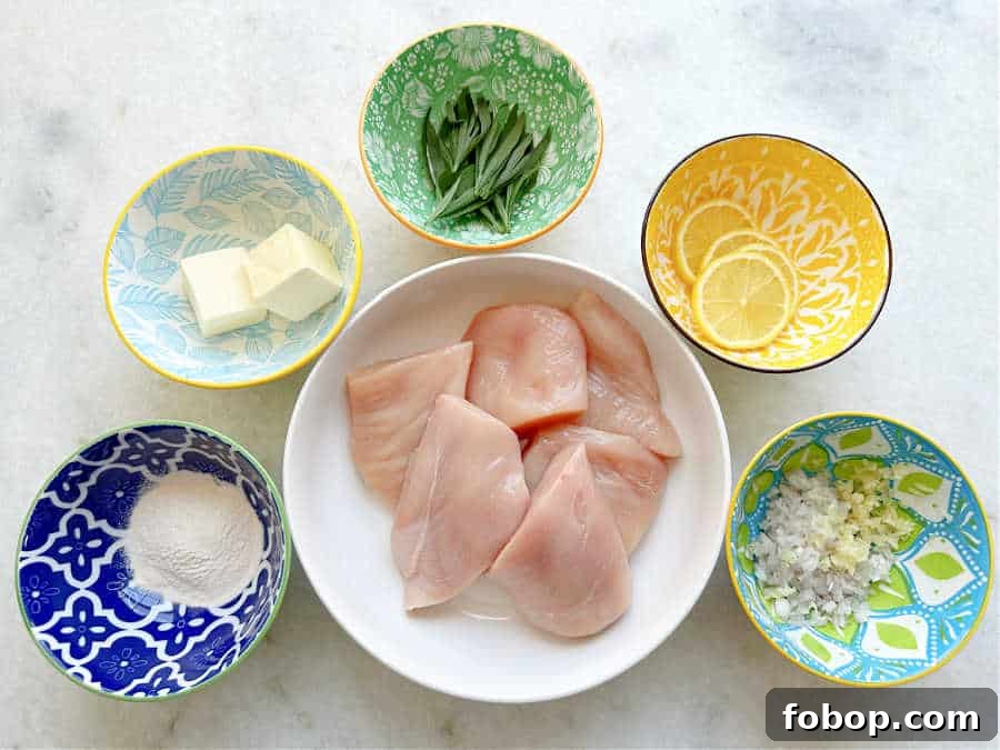 Creamy Tarragon Chicken Recipe with White Wine and Garlic 5 mise en place for chicken tarragon