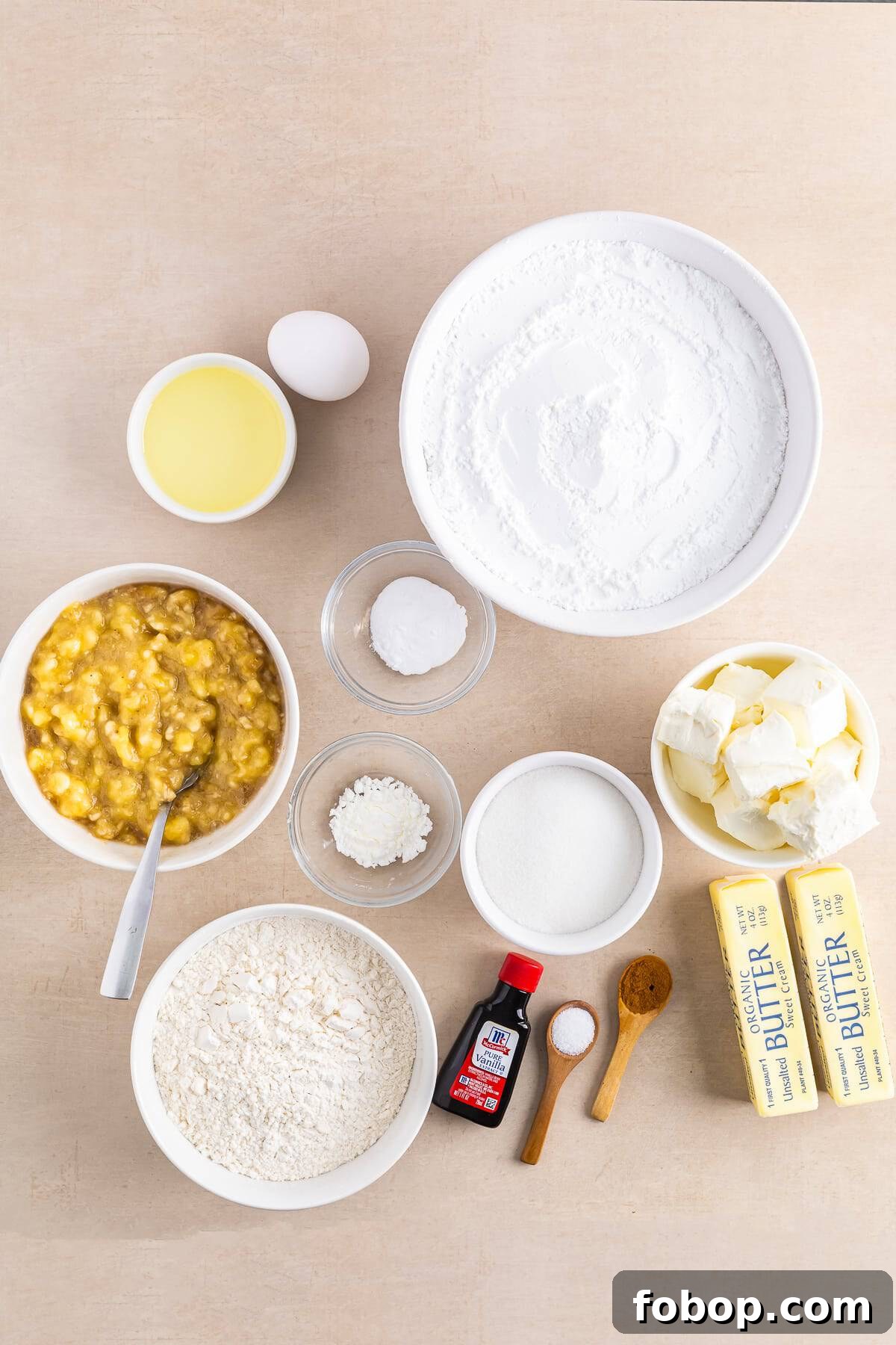 ingredients needed to make banana cupcakes recipe