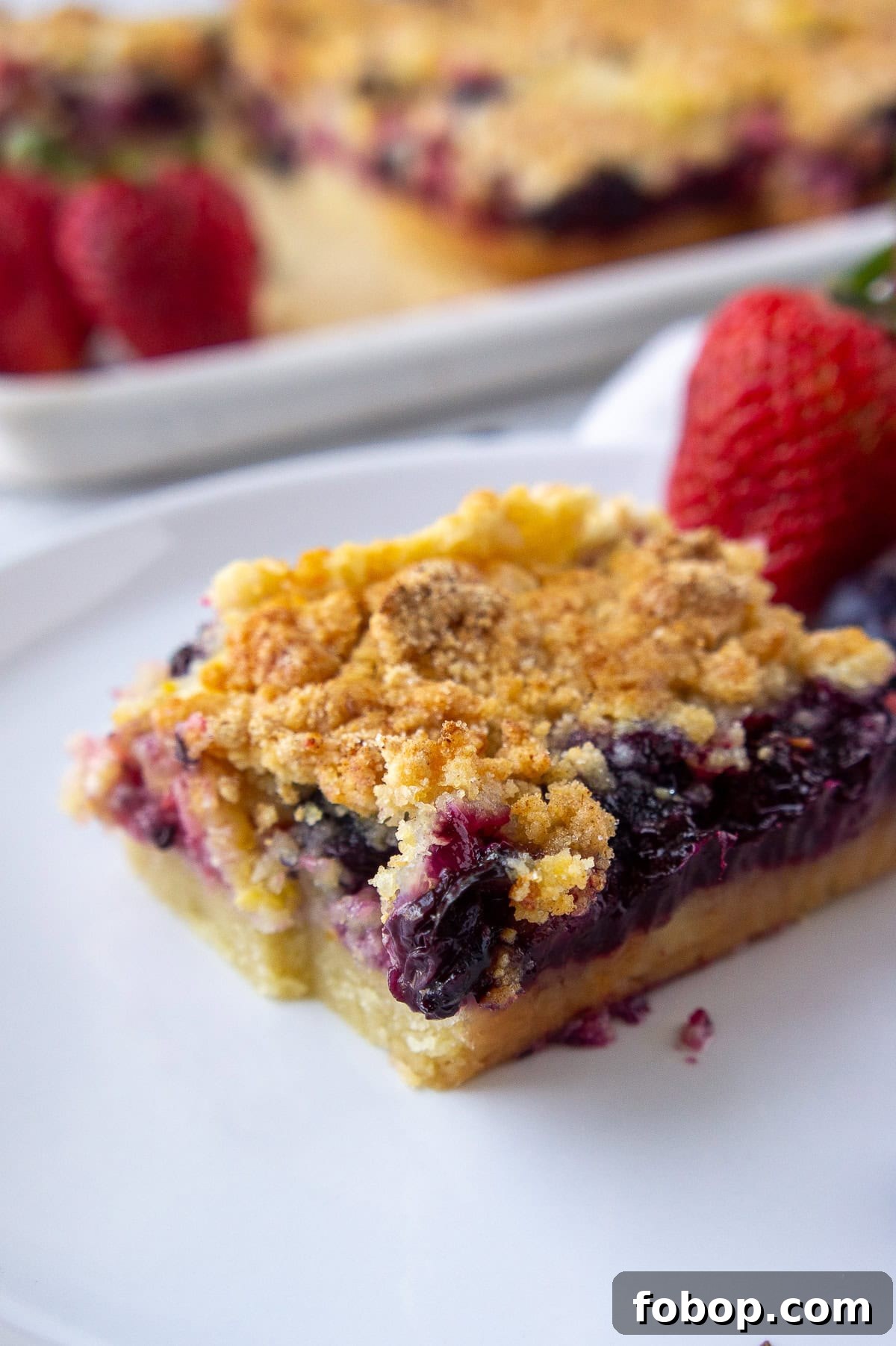 Berry crumble bars