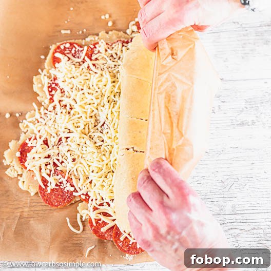 Keto Crunchy Pizza Hearts with 5 Simple Ingredients 11 Cracked Roll